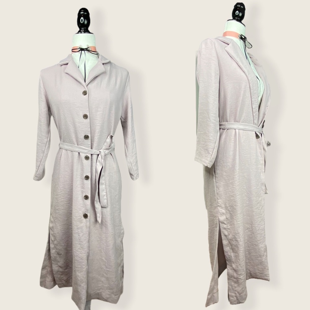 Oak + Fort Made in Korea Dusky Pink Duster Jacket